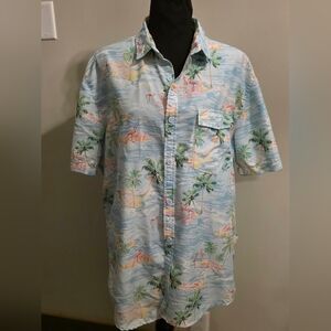 Free Planet Tropical Print Short Sleeve Shirt